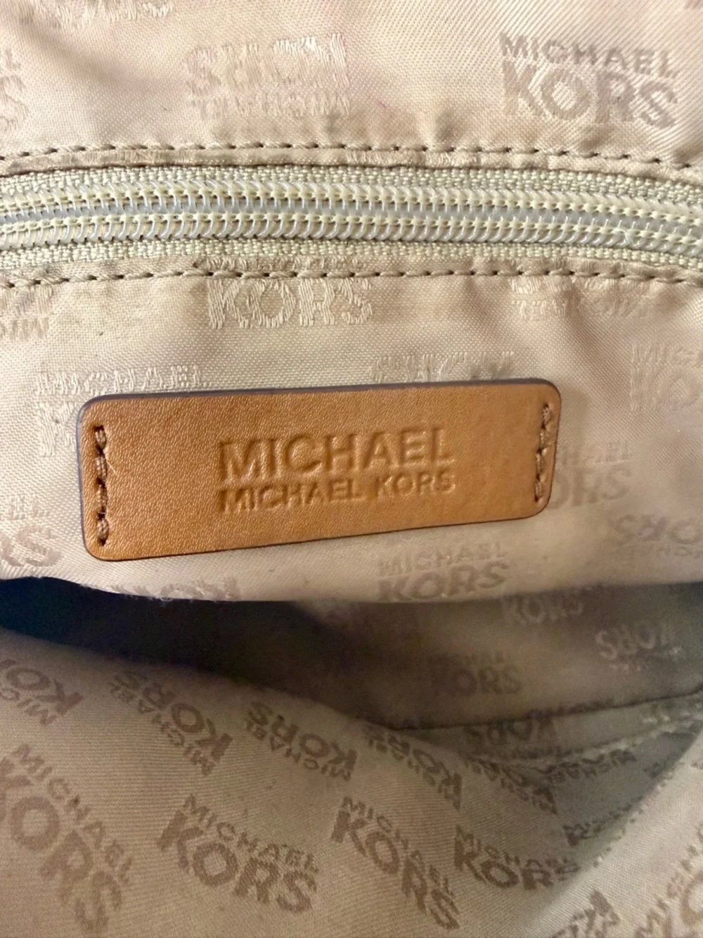 Michael Kors Red Pebbled Leather Shoulder Bag with Gold Hardware